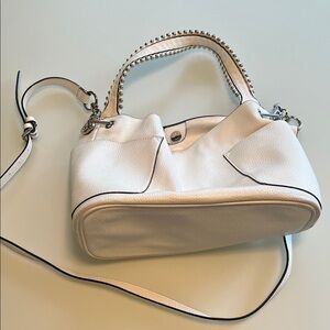 Steve Madden White Shoulder Bag with Studded Handle
